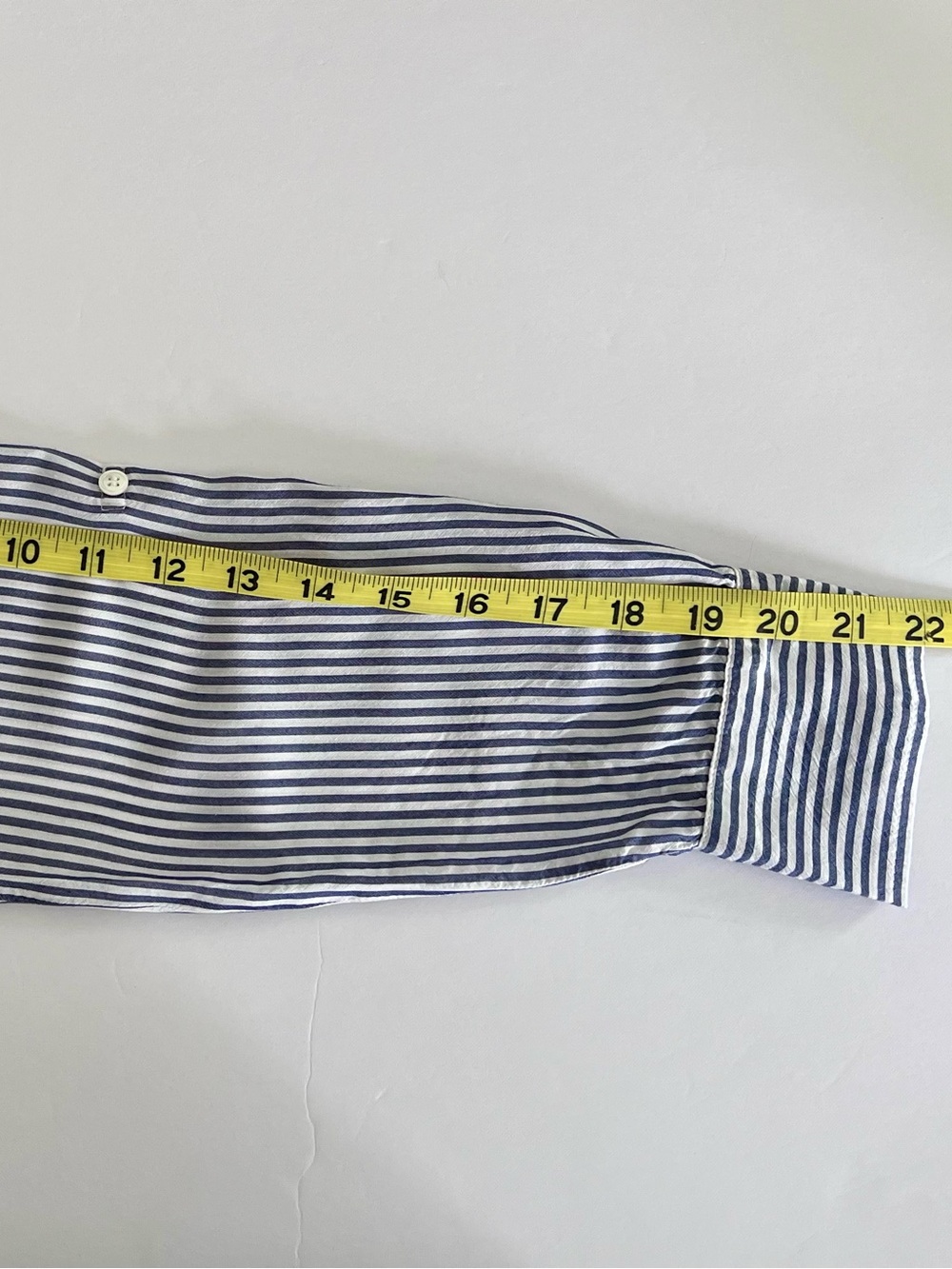 Zara Woman Navy and White Striped Shirt - Picture 5 of 6